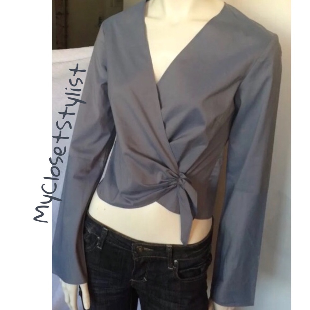 BANANA REPUBLIC $239 Shimmer SILK SHANTUNG TOP! S - Picture 4 of 4